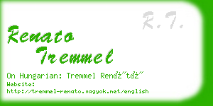 renato tremmel business card